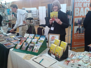 Eleanor Watkins holding the Beech Bank Girls books