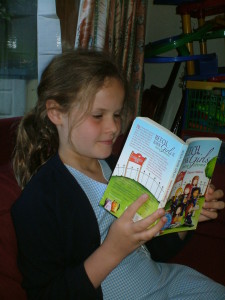 Schoolgirl reading