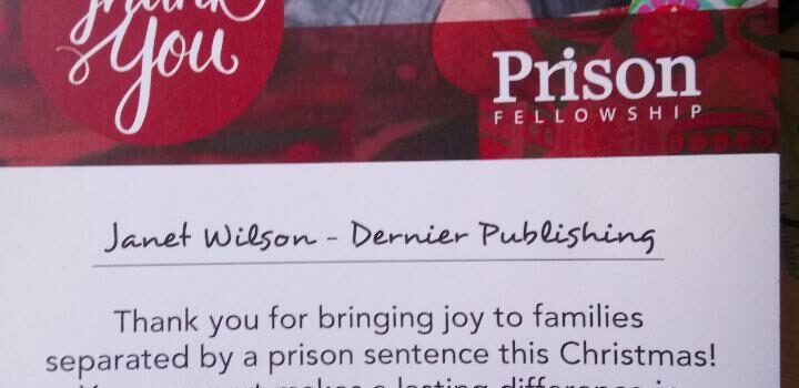 Prison Fellowship thank you letter